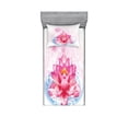 thumbnail image 2 of Ambesonne Flower Fitted Sheet & Pillow Sham Set, Mandala Yoga Lotus, Queen, Pink, 2 of 3