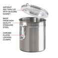 Oggi Stainless Steel 47 Oz. Canister with Clear Lid