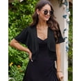 thumbnail image 3 of Vine Women's Short Sleeve Cardigan Cropped Open Front Bolero Shrug for Dresses,Shrugs for Women,Black Cardigan for Women, 3 of 6