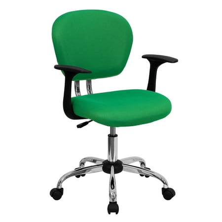 UPC: 0847254017787 | Flash Furniture Mid-Back Bright Green Mesh Padded Swivel Task Office Chair with Chrome Base and Arms