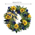 thumbnail image 3 of Sunflower Ukraine Ukraine Flag Sunflower Front Door Wreath Spring Decor Blue And Yellow Ukrainian Wreath For Home Porch Decoration, 3 of 9