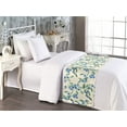 thumbnail image 2 of Botany Themed Bed Runner, Aquarelle Berry Pattern with Leaves Greenery Simple Boho Garden Art, Decorative Accent Bedding Scarf for Hotels Homes & Guest Rooms, Twin, Cream Dark Lavender, by Ambesonne, 2 of 3