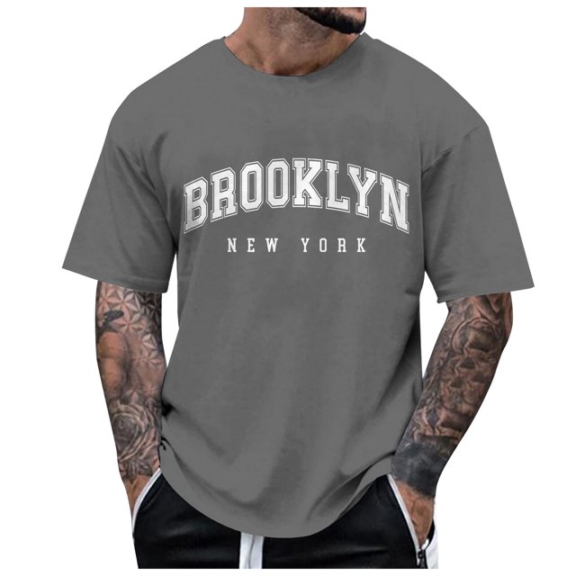 Huesdet Shirts Chemises pour Hommes - T - Décontractés Noirs à Manches Courtes et Col Rond pour la Gym et la Course (Gris, TTG)