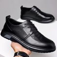 thumbnail image 7 of TIREOW Men's Genuine Leather Oxford Classic Round Toe Casual Fashion Shoes Lace Up Lug Sole Soft Bottom Business Work Dress Shoes Comfort Oxfords Dress Shoes, 7 of 7