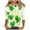 03 Green, variant on St Patricks Day T Shirt Women, Ladies 3/4 Sleeve Tops, Crewneck Blouse Women's St. Patrick's Day Printed Shirts Casual Loose 3/4 Sleeved Round-Neck Tops T-Shirts