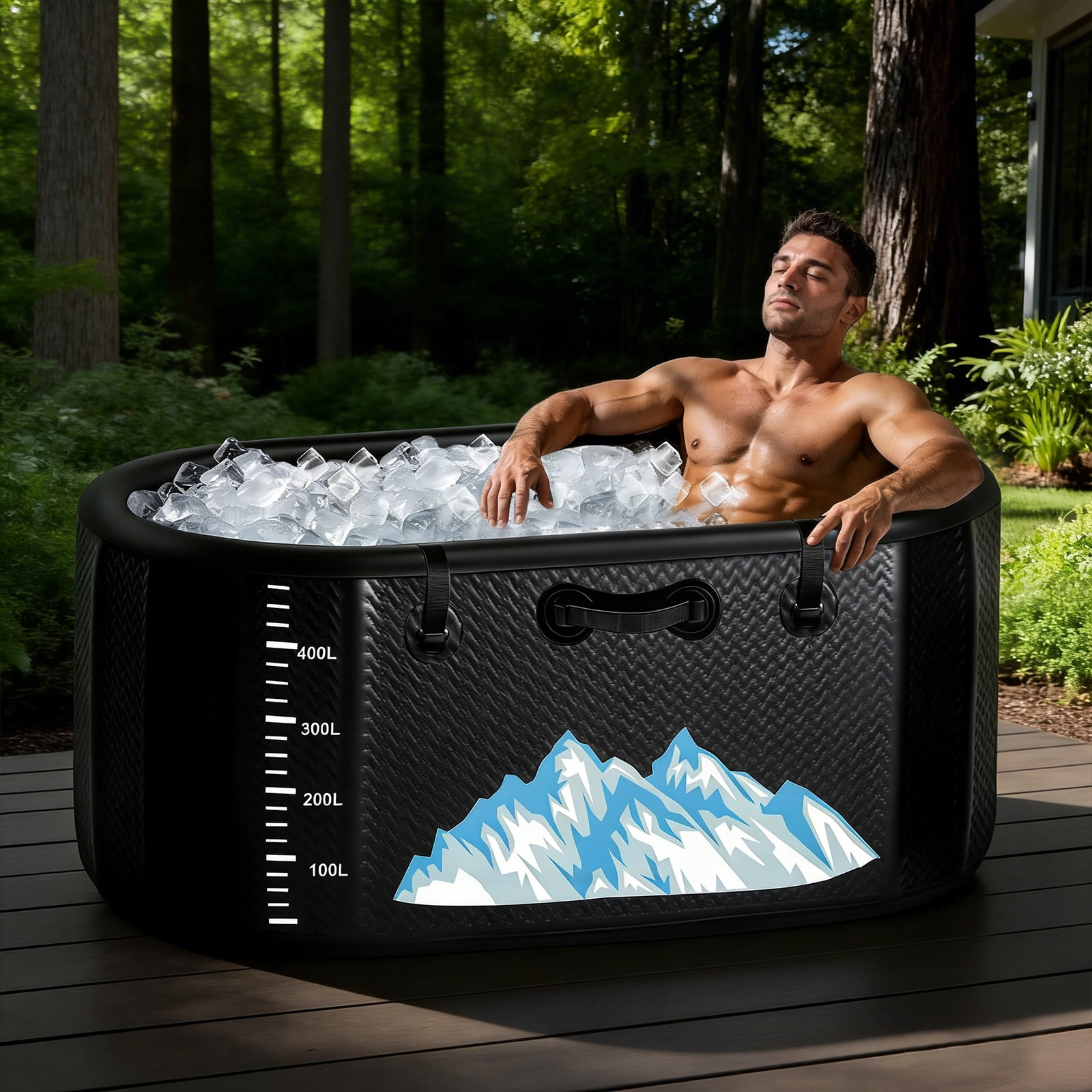 Esheno Large Ice Bath Tub 248 Gallon with 1HP Heating Cooling System UV Timer Wheels Cover Storage Bag for Athletes