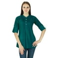 thumbnail image 1 of Robe Haut Boho Unie Tunique Décontractée Vêtements Femme Coton Été Robe d'Été, 1 of 4