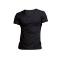 thumbnail image 5 of Men's Outdoor Solid V-Neck T-Shirt Casual Quick-Dry Breathable Moisture-Wicking Short-Sleeve Summer Active Tops,Black,M, 5 of 5