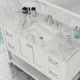 thumbnail image 6 of Alya Bath Wilmington 48" Solid Wood Vanity with Carrera Marble Top in White, 6 of 6