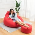 thumbnail image 3 of FANNYC Classic Bean Bag Sofa Cover Home Indoor Lazy Lounger Chairs Cover For Kids Adults Solid Color Bean Bag Storage Chair - Cover Only- For Living Room Garden Balcony Indoor Outdoor ,27.6"x31.5", 3 of 6