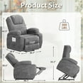 thumbnail image 7 of Vineego power lift recliner chairs massage Single sofa chair with cup holder for elderly,Gray, 7 of 7