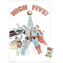DC Comics - Batman - Robin - Superman - High Five Wall Poster with Push Pins, 22.375" x 34"