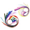 thumbnail image 2 of 2pcs Rainbow Ribbon Wooden Toys Creative Hand Kite Rainbow Color Hand Kite, 2 of 9