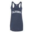 thumbnail image 2 of Wild Bobby State of California College Style Women Tri-Blend Racerback Tank Top, 2 of 6