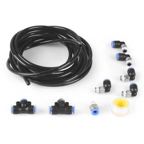 For Turbo Vehicles Vacuum Hose Fitting Kit Turbo Wastegate & Solenoid Black