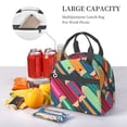 thumbnail image 4 of DouZhe Lunch Bags pour Femmes et Hommes, Abstract Colorful Pencils Imprime un Sac Fourre-Tout Imperméable Isotherme Portable Réutilisable Lunch pour le Pique-Nique de Travail de Voyage, 4 of 6