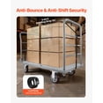 thumbnail image 6 of VEVOR Platform Truck, 2650 lbs Capacity, Heavy Duty Flatbed Cart Dolly with Detachable Guardrail and Swivel Wheels, Foldable Hand Push Truck Cart, for Groceries, Garage, Warehouse, 48 x 24 x 36.2 in, 6 of 9