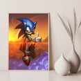 thumbnail image 3 of Pósteres de decoración de sala de juegos S-Sonic H-Hedgehog para decoración de paredes, pintura artística sobre lienzo, pósteres personalizados para el hogar, 3 of 5