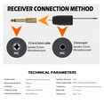 thumbnail image 4 of 2.4G Wireless Cello Guitar Microphone System Clip On Instrument Receiver Transmitter 50 Meters Interview Meeting Lecture, 4 of 9
