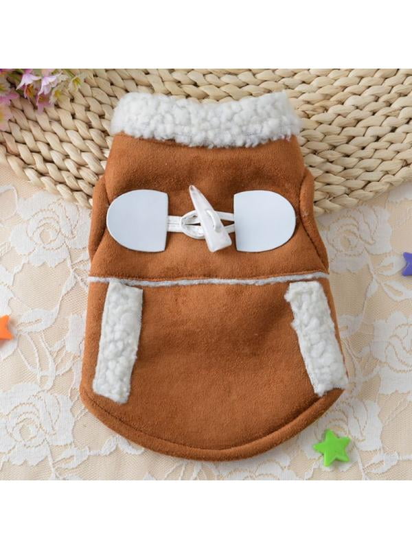 Luxury Dog Coat Woolen Puppy Pet Clothes Warm Jacket Yorkie French