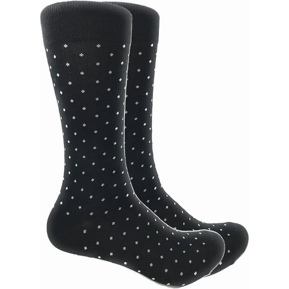 Urban-Peacock Men's Black Polka Dot Dress and Groomsmen Socks