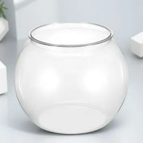 UPOUART Small Round Fish Bowl, Transparent Glass Aquarium, Pet Tank for Home Decor and Small Fish