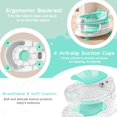 thumbnail image 3 of Asiento de baño ergonómico y seguro para bebés de 6 meses en adelante, color rosa, 3 of 8
