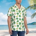 thumbnail image 2 of Lsque Frogs And Tropical Leaves pattern Hawaiian Shirt for Men, Unisex Summer Beach Casual Short Sleeve Button Down Shirts-X-Large, 2 of 9