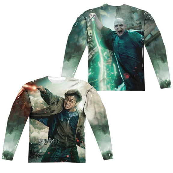 Harry Potter - Harry Vs Voldemort (Front/Back Print) - Regular Fit Long Sleeve Shirt - XXX-Large