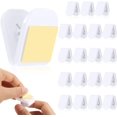 thumbnail image 1 of 20 Pieces Self Adhesive Clips Wall Clips Tapestry Clips Photo Clips for Paper Flag Hanger, DoubleCPDD Sided Adhesive Spring Clips for Home Office Rope Light Poster (White), 1 of 7