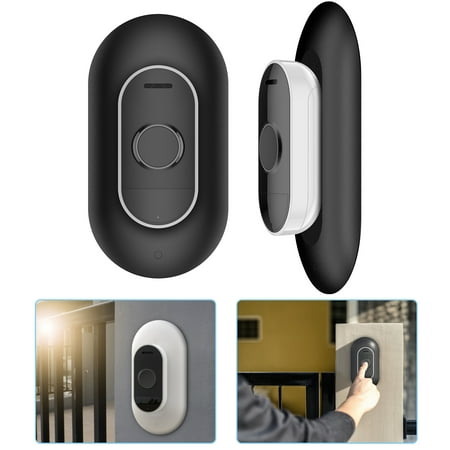 Messy Wire - Arlo Doorbell Plate,Wall Mount Bracket Cover For Arlo Doorbell Plate Wear-resistant Non-slip NO Messy Wire Hard ABS Wall Plate for Arlo Doorbell,White/Black