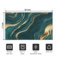 thumbnail image 5 of Teal Gold Marble Pattern Door Rugs,Washable Non Slip Door Mats Indoor,Decorative Door Mats,Entry Mat Indoor for Entrance,Bedroom,Kitchen,Bathroom,17"x30", 5 of 6
