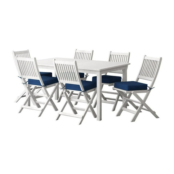 CorLiving Miramar Hardwood Outdoor Dining Set, 7pc