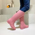 thumbnail image 1 of Botas altas sencillas de moda para mujer, botas de agua antideslizantes impermeables, resistentes al desgaste, zapatos de goma para uso exterior, zapatos de mujer con mangas para trabajar en la cocina, 1 of 5