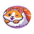 thumbnail image 2 of Lsque Corgi In Sushi Roll Round Bar chair cushion covers Velvet Fabric Premium Comfort Protects from Scratches and Stains for 14-17 Inch Chair- 12 inch, 2 of 7