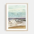 thumbnail image 2 of Ocean waves and stormy sky - Drawing Seascape Waves Ocean Coast Beach Bird Pastel Unframed Wall Art Print 30 x 40 inches, 2 of 4