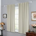 thumbnail image 3 of Deconovo Back Tab and Rod Pocket Solid Thermal Insulated Blackout Curtain and Drapes for Bedroom 52W x 63L inch Set of 2 Panels Light Beige, 3 of 6