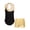 Gold, variant on Jizyo Kids Dance Outfits for Girls Ice Skating Leotard Sleeveless Bodysuit and Yoga Shorts Sport Bootoms Set Dancewear Purple 14