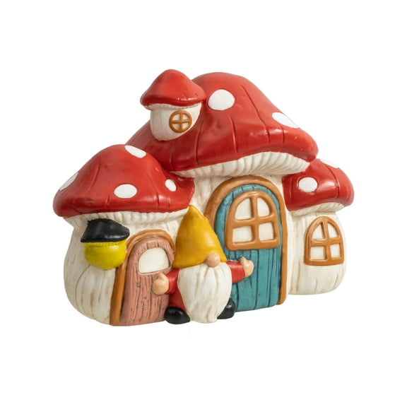 Mainstays Weather-Resistant Mushroom Village Outdoor Garden Statue