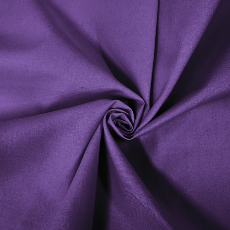 Shason Textile 44 x 4 Yards Polyester Blend Solid Sewing & Craft Precut  Fabric, Purple