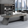 thumbnail image 3 of Minimalist Modern Boss Office Desk Combination Single Person Large Desk President Manager Supervisor Desk Office Furniture My Lux Decor Round, 3 of 13