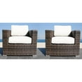 thumbnail image 2 of Living Source International Patio Chair w/ Cushion in Espresso/Canvas (Set of 2), 2 of 5