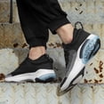 thumbnail image 4 of Zapatillas de deporte con cojín de aire para hombre y mujer, tenis masculinos, ligeros, transpirables, cómodos, de malla, para caminar, color blanco, 4 of 4