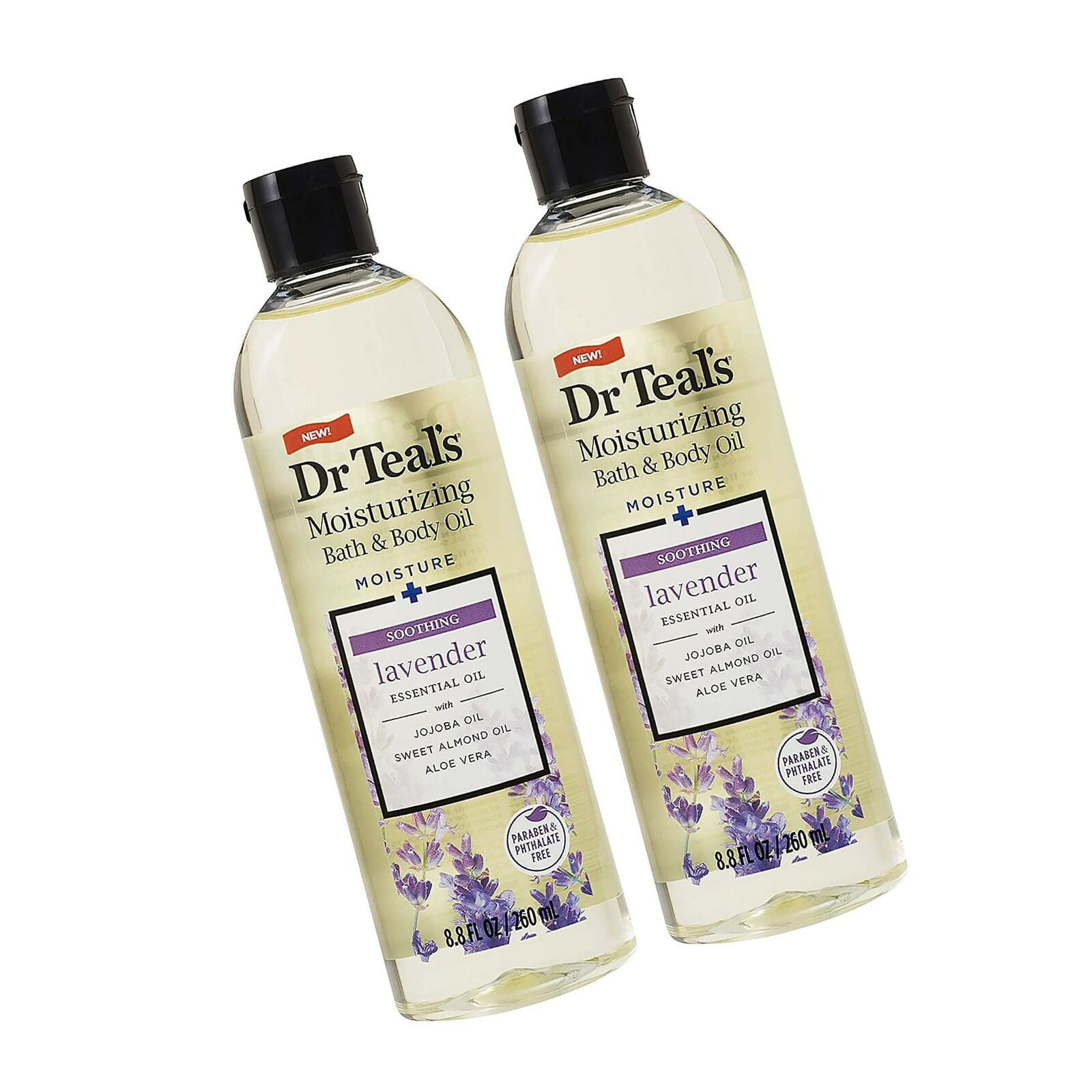 2 Pack of Dr. Teals Soothe & Sleep with Lavender Body and Bath Oil, 8.8