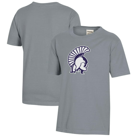 Youth  Gray Winona State Warriors Logo Comfort Wash T-Shirt