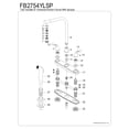 thumbnail image 3 of Kingston FB2754YLSP Yosemite Two-Handle 4-Hole 8" Centerset Kitchen Faucet with Side Sprayer in Black Stainless, 3 of 4