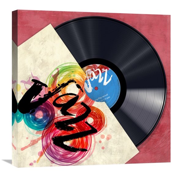Global Gallery Steven Hill 'Vinyl Club, Jazz' Canvas Wall Art
