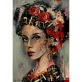 thumbnail image 2 of Eaton, Winnie 18x24 Black Ornate Wood Framed with Double Matting Museum Art Print Titled - Spanish Lady with Flowers, 2 of 4