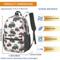 thumbnail image 3 of Tractor and Tractors White Pattern 17" School Backpacks for Teens,Waterproof Oxford Fabric,S-Shape Padded Straps for School,Travel,Hiking,Camping, 3 of 6
