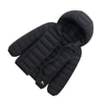 thumbnail image 2 of Qarigey Chaqueta a prueba de viento esencial para niños de invierno para días fríos, ropa de plumón, chaquetas, abrigo para invierno Abrigos y chamarras negro+160cm, 2 of 6